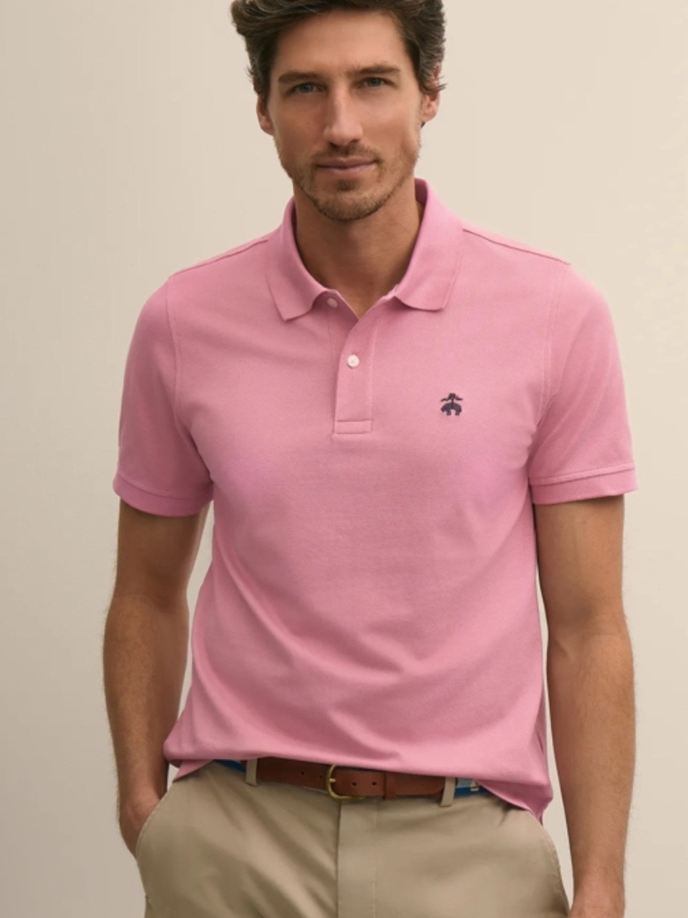 Brooks brothers ! Classic Men's Pink Polo Shirt with Subtle Logo! M